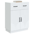 Sideboard med skuffe Hvid 66 x 34,5 x 87 cm Konstrueret træ