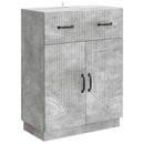 Sideboard med skuffe Betongrå 66 x 34,5 x 87 cm Konstrueret træ