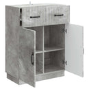 Sideboard med skuffe Betongrå 66 x 34,5 x 87 cm Konstrueret træ