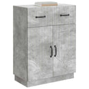 Sideboard med skuffe Betongrå 66 x 34,5 x 87 cm Konstrueret træ