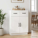 Sideboard Hvid højglans 66 x 34,5 x 87 cm Konstrueret træ