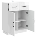 Sideboard Hvid højglans 66 x 34,5 x 87 cm Konstrueret træ