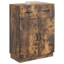 Sideboard med skuffe Røget eg 66 x 34,5 x 87 cm Konstrueret træ