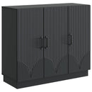 Sideboard Sort 89 x 34,5 x 77 cm Konstrueret træ