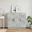Sideboard Betongrå 89 x 34,5 x 77 cm Konstrueret træ
