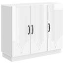 Sideboard Hvid højglans 89 x 34,5 x 77 cm Konstrueret træ
