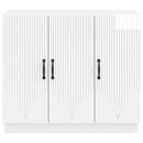 Sideboard Hvid højglans 89 x 34,5 x 77 cm Konstrueret træ