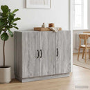 Sideboard Grå sonoma-eg 89 x 34,5 x 77 cm Konstrueret træ
