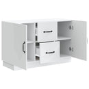 Sideboard med skuffe Hvid 89 x 34,5 x 57 cm Konstrueret træ
