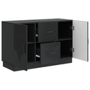 Sideboard med skuffe Sort 89 x 34,5 x 57 cm Konstrueret træ