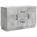 Sideboard med skuffe Betongrå 89 x 34,5 x 57 cm Konstrueret træ