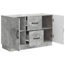 Sideboard med skuffe Betongrå 89 x 34,5 x 57 cm Konstrueret træ