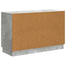 Sideboard med skuffe Betongrå 89 x 34,5 x 57 cm Konstrueret træ