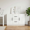 Sideboard Hvid højglans 89 x 34,5 x 57 cm Konstrueret træ