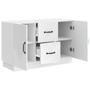 Sideboard Hvid højglans 89 x 34,5 x 57 cm Konstrueret træ