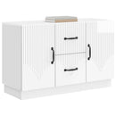Sideboard Hvid højglans 89 x 34,5 x 57 cm Konstrueret træ