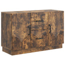 Sideboard med skuffe Røget eg 89 x 34,5 x 57 cm Konstrueret træ