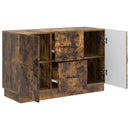 Sideboard med skuffe Røget eg 89 x 34,5 x 57 cm Konstrueret træ