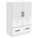 Sideboard med skuffe Hvid 66 x 34,5 x 92 cm Konstrueret træ