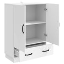 Sideboard med skuffe Hvid 66 x 34,5 x 92 cm Konstrueret træ