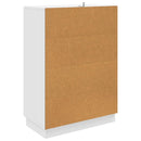 Sideboard med skuffe Hvid 66 x 34,5 x 92 cm Konstrueret træ