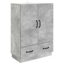 Sideboard med skuffe Betongrå 66 x 34,5 x 92 cm Konstrueret træ
