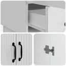 Sideboard Hvid højglans 66 x 34,5 x 92 cm Konstrueret træ