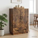 Sideboard med skuffe Røget eg 66 x 34,5 x 92 cm Konstrueret træ