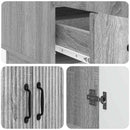 Sideboard Grå sonoma-eg 66 x 34,5 x 92 cm Konstrueret træ