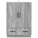 Sideboard Grå sonoma-eg 66 x 34,5 x 92 cm Konstrueret træ
