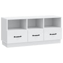 TV-skab med skuffe Hvid 102 x 34,5 x 47 cm Konstrueret træ