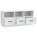 TV-skab med skuffe Hvid 102 x 34,5 x 47 cm Konstrueret træ