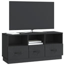 TV-skab med skuffe Sort 102 x 34,5 x 47 cm Konstrueret træ