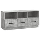 TV-skab med skuffe Betongrå 102 x 34,5 x 47 cm Konstrueret træ
