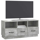 TV-skab med skuffe Betongrå 102 x 34,5 x 47 cm Konstrueret træ