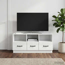 TV-skab Hvid højglans 102 x 34,5 x 47 cm Konstrueret træ