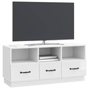TV-skab Hvid højglans 102 x 34,5 x 47 cm Konstrueret træ