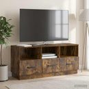 TV-skab med skuffe Røget eg 102 x 34,5 x 47 cm Konstrueret træ