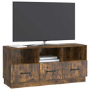 TV-skab med skuffe Røget eg 102 x 34,5 x 47 cm Konstrueret træ