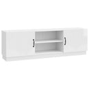 TV-skab Hvid højglans 150 x 31 x 47 cm Konstrueret træ