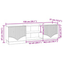 TV-skab Røget eg 150 x 31 x 47 cm Konstrueret træ