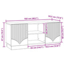TV-skab Hvid 102 x 34,5 x 47 cm Konstrueret træ