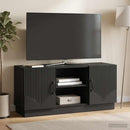 TV-skab Sort 102 x 34,5 x 47 cm Konstrueret træ