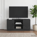 TV-skab Sort 102 x 34,5 x 47 cm Konstrueret træ