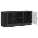 TV-skab Sort 102 x 34,5 x 47 cm Konstrueret træ