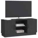 TV-skab Sort 102 x 34,5 x 47 cm Konstrueret træ