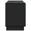 TV-skab Sort 102 x 34,5 x 47 cm Konstrueret træ