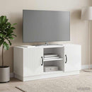 TV-skab Hvid højglans 102 x 34,5 x 47 cm Konstrueret træ