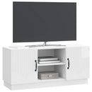 TV-skab Hvid højglans 102 x 34,5 x 47 cm Konstrueret træ