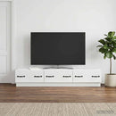 TV-skab med skuffe Hvid 147 x 34,5 x 27 cm Konstrueret træ